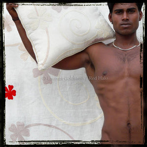 SWIRL LINEN CUSHION